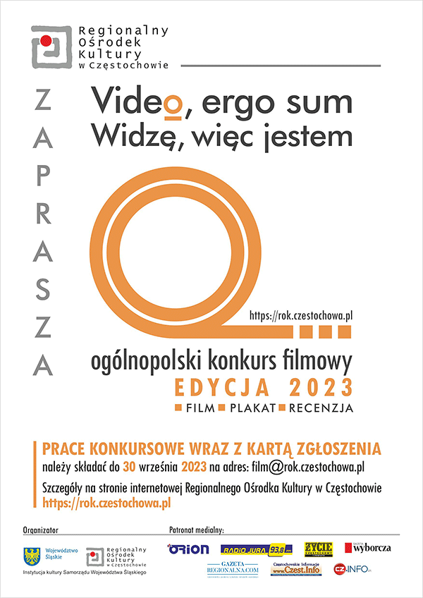 Video, ergo sum – Widzę, więc jestem” konkurs na film, plakat recenzję filmową Konkursy dla dzieci i młodzieży