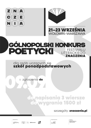 Ogólnopolski Konkurs Poetycki Festiwalu Literackiego Znaczenia