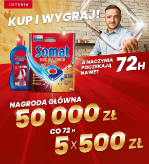 „Naczynia poczekają – nie czekaj z wygrywaniem!” loteria promocyjna marki Somat