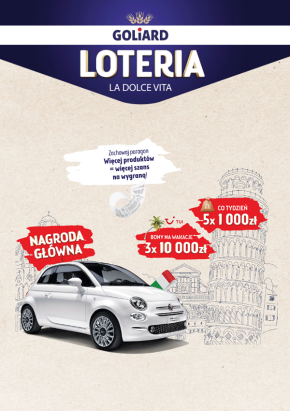 „La dolce vita” loteria promocyjna marki Goliard